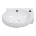 Modern Aesthetic Rectangle Wall Mount Bathroom Sink With Single Faucet Hole