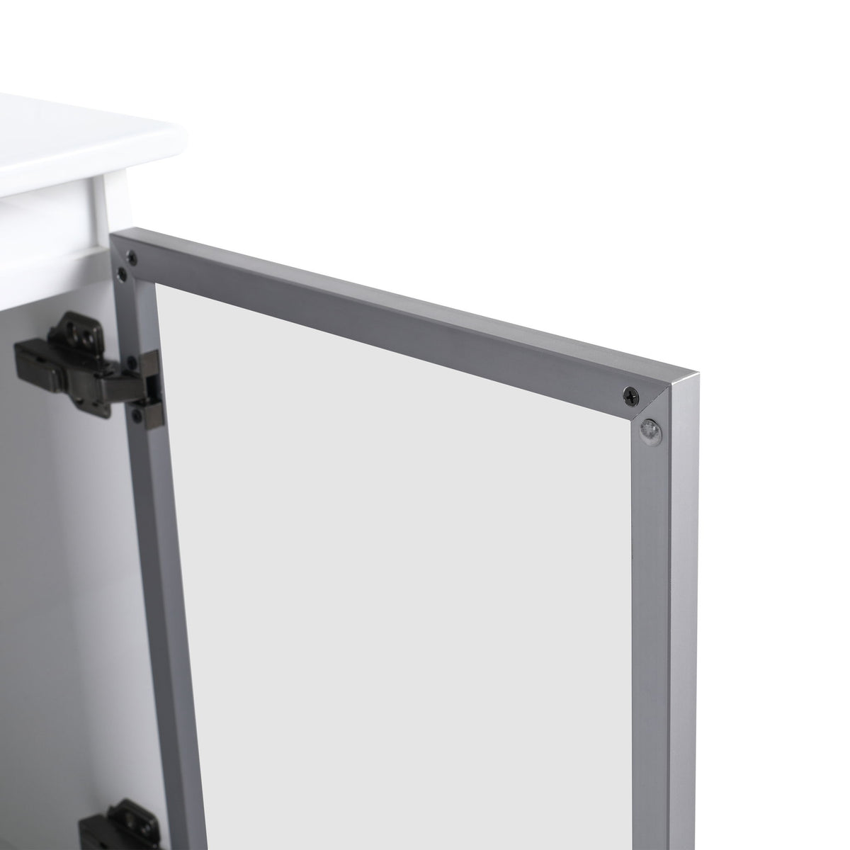 Wall Mounted Bathroom Vanity With Sink, 2 Soft Close Doors, Cabinet & Half Door