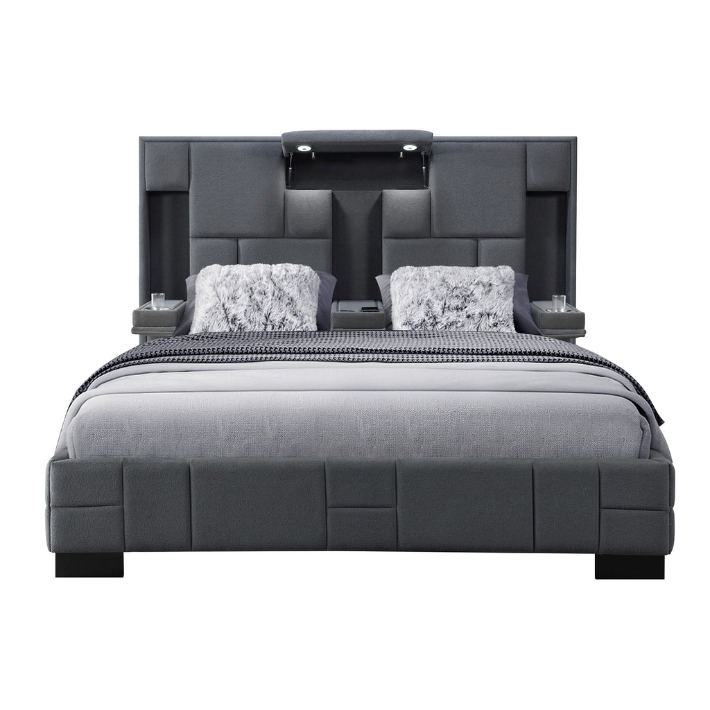 Yaris - Contemporary Bed With Wireless Charging And LED Lights