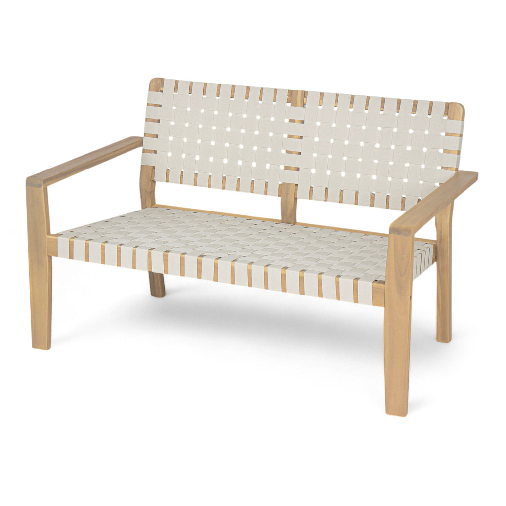 Woven Rope Outdoor Deep Seating Porch Loveseat For Garden