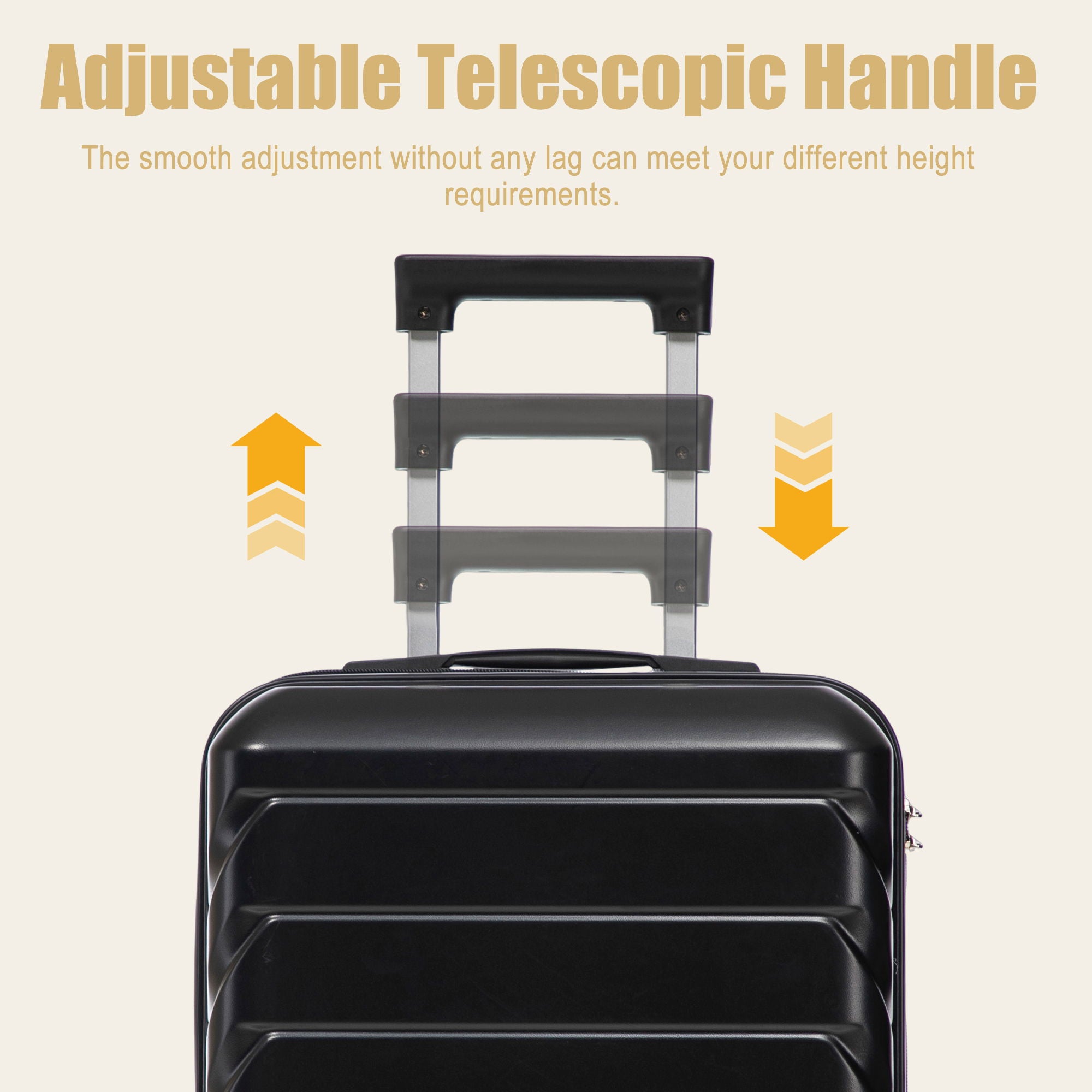 Hard Shell Travel Luggage With Scratch Resistant Surface