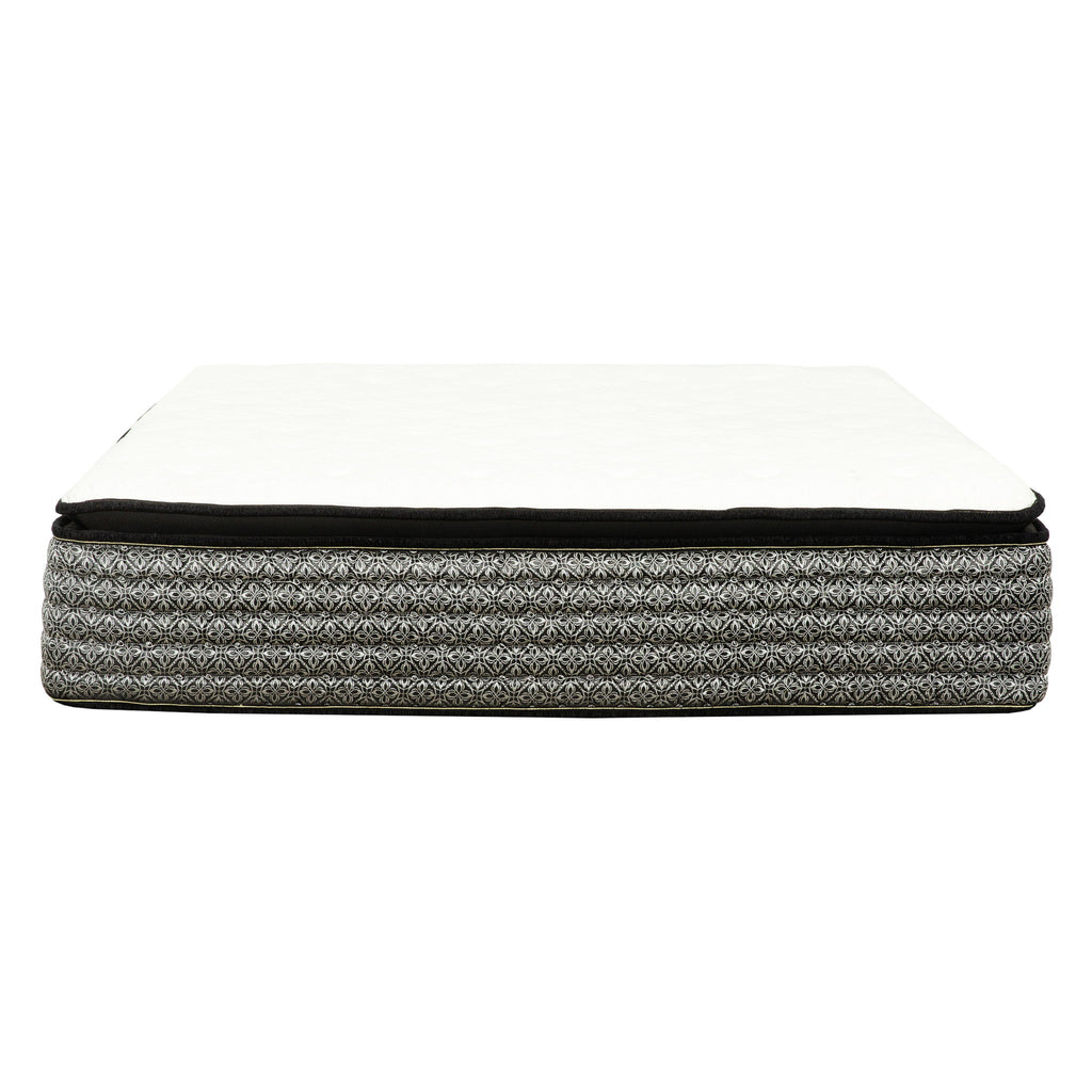 14" Premium Pocket Coil Hybrid Mattress With Gel Memory Foam, Super Plush - Gray / White - King