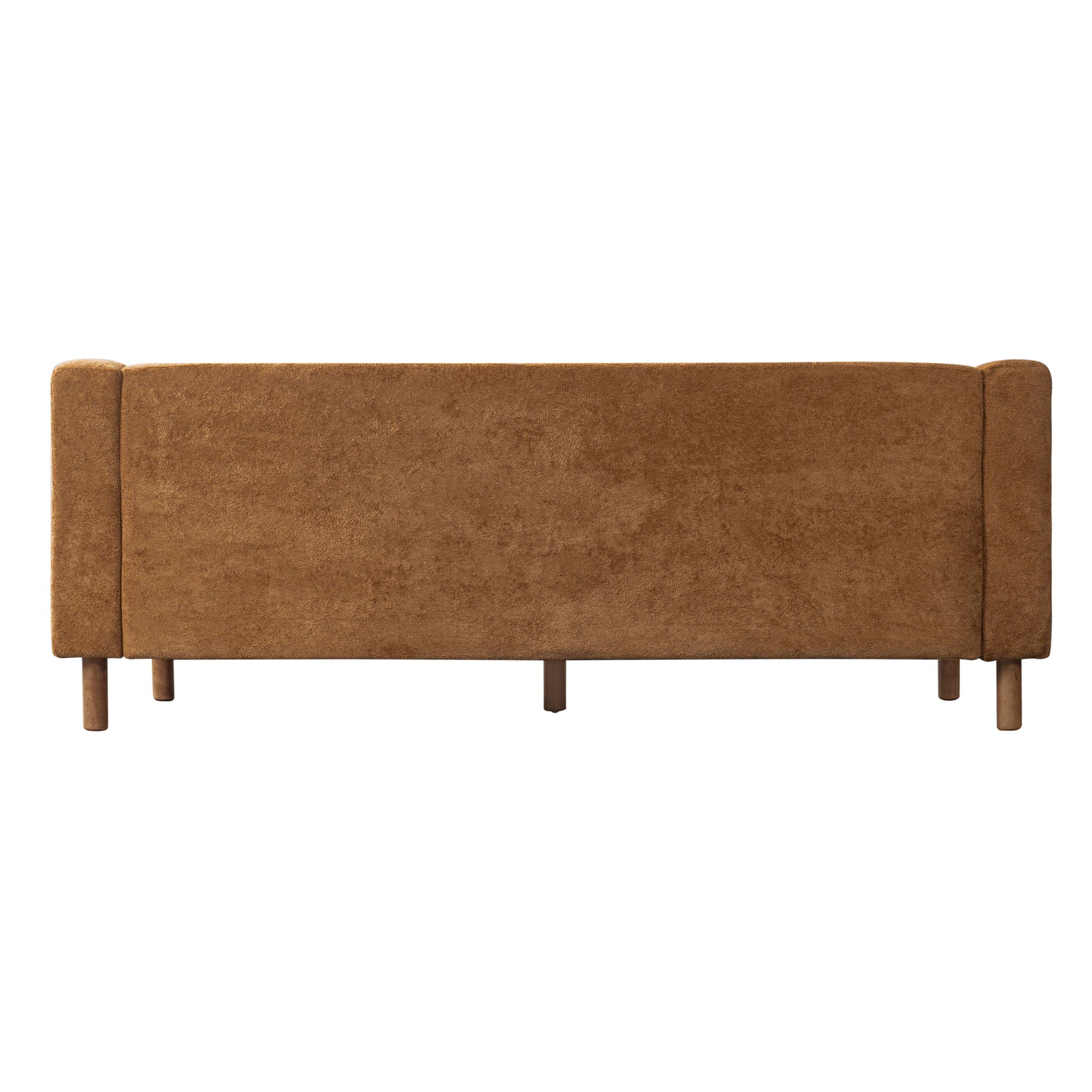 3 Seater Sofa With Square Arms, Tufted Pillow Back For Living Room