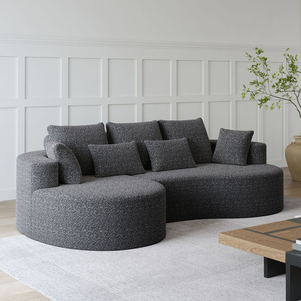 Curved Oversized Sectional Sofa With Extra Deep Seat