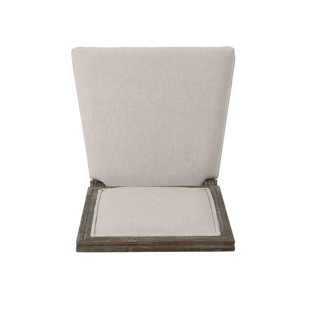 Traditional Style Dining Chair Set With Fabric Upholstery