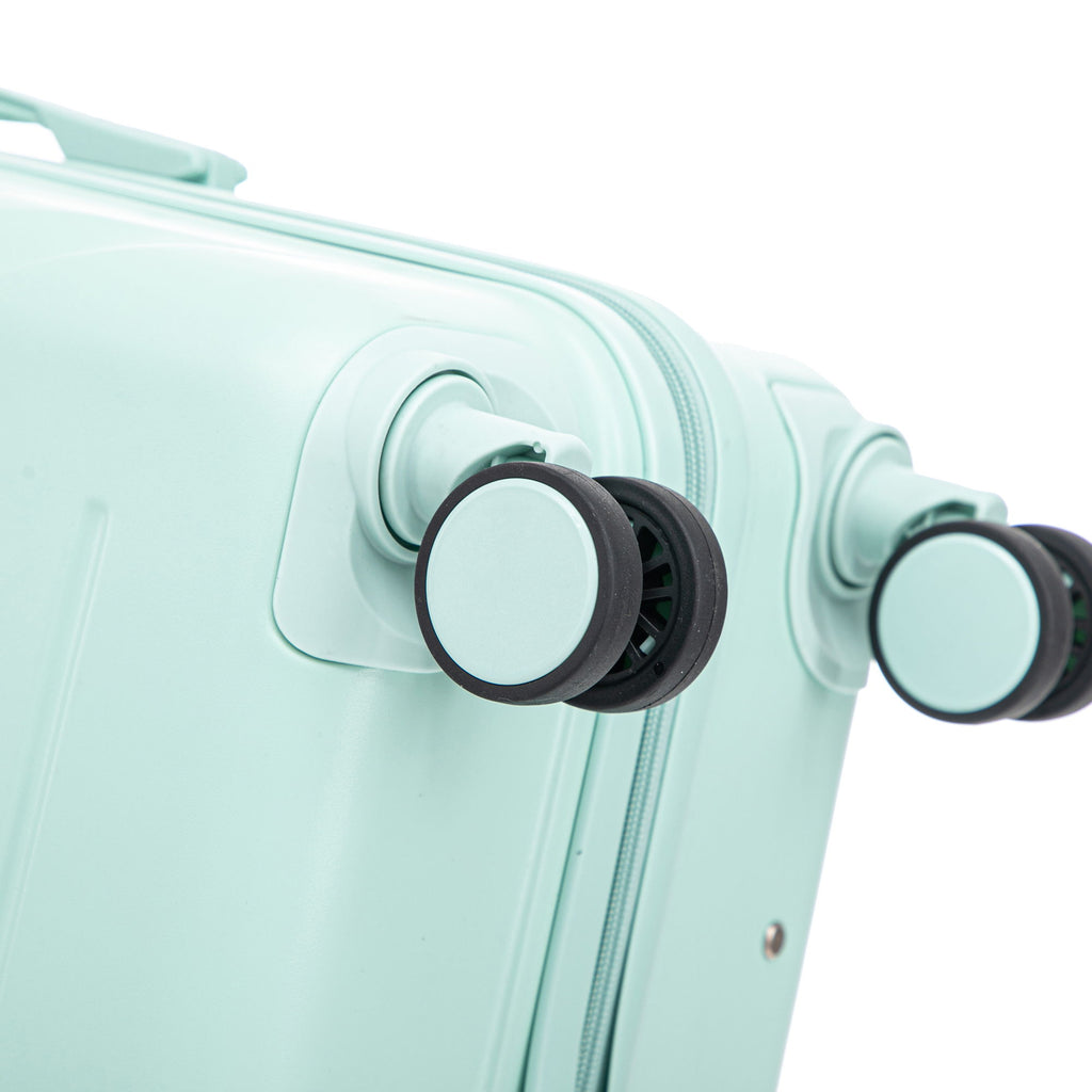 Hard Shell Luggage With Scratch Resistant Surface, 4 Wheels, Combination Lock & Side Hooks