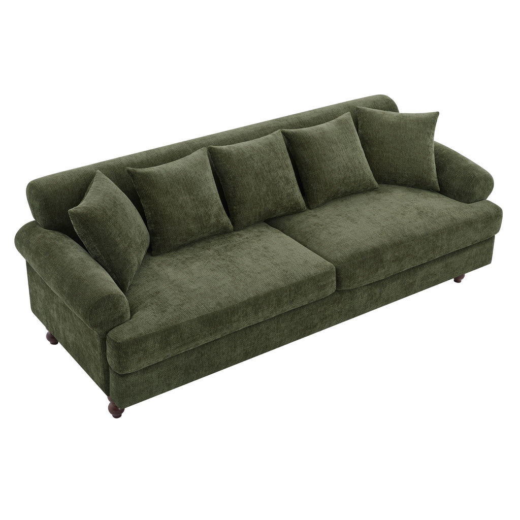 3 Seater Sofa For Living Room - Green