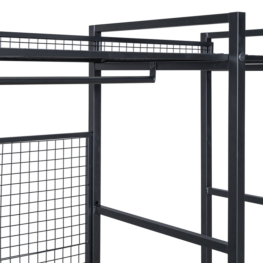 Open Style Wardrobe With Hanging Rails, Shelves And Drawers