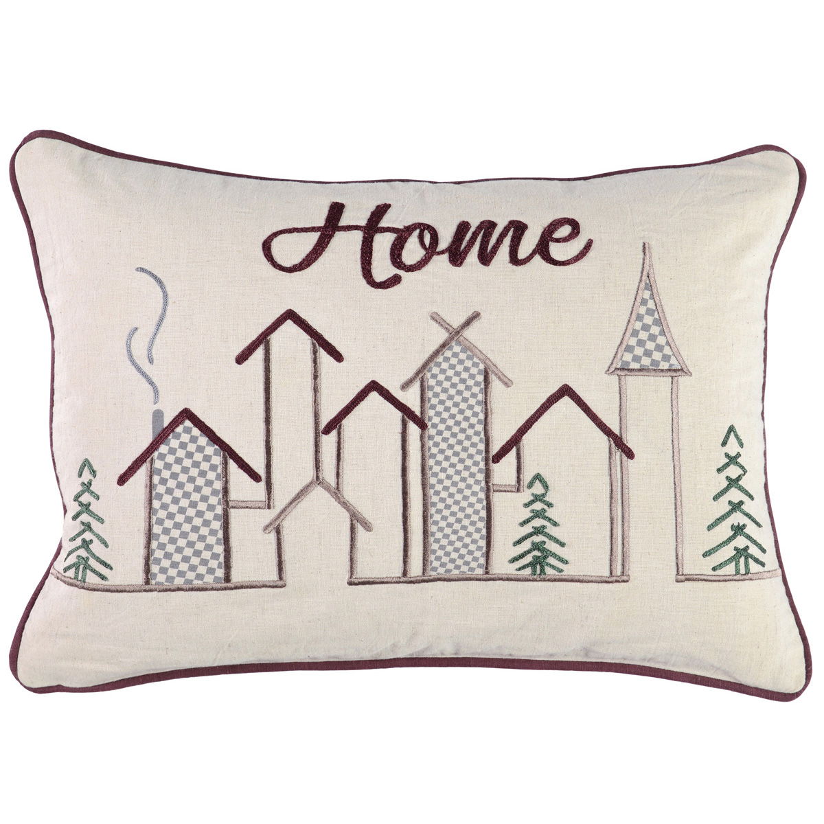 Winter Town - VE Pillow - Natural