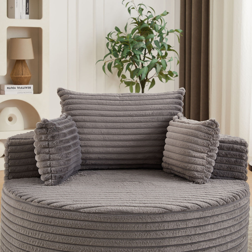 Modern Single Sofa With Backrest Pillow For Living Room