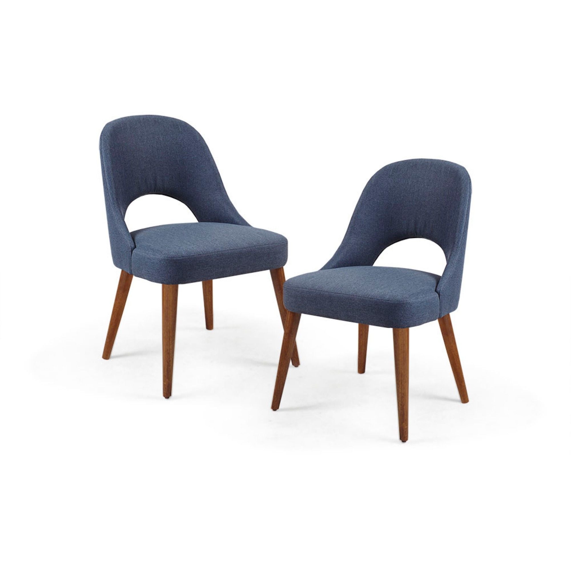 Dining Side Chair Upholstered Textured (Set of 2) - Navy