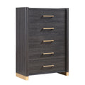 Clifton - 5 Drawer Chest - Espresso