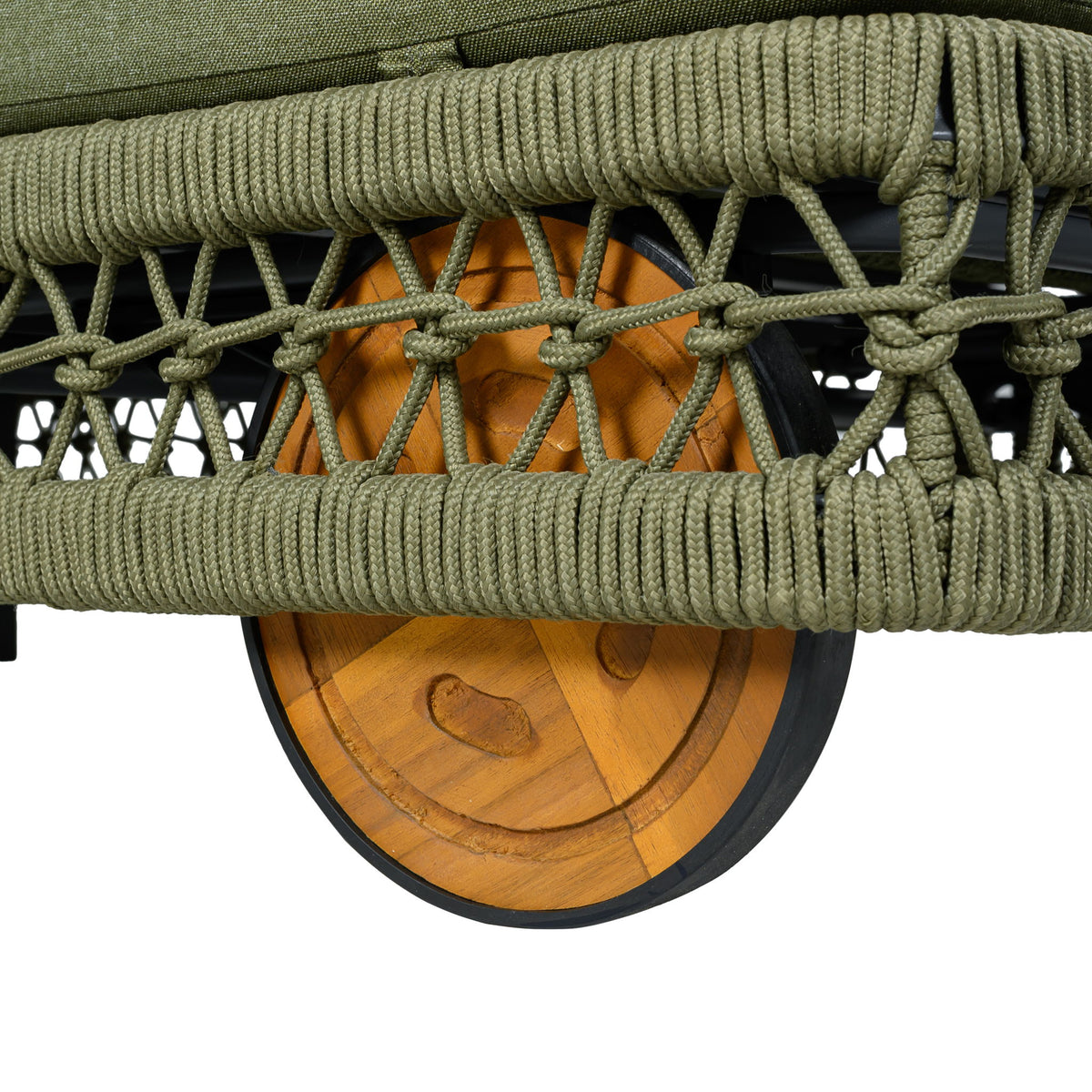 Outdoor Chaise Lounge & Wheels, 5 Position Adjustable Backrest