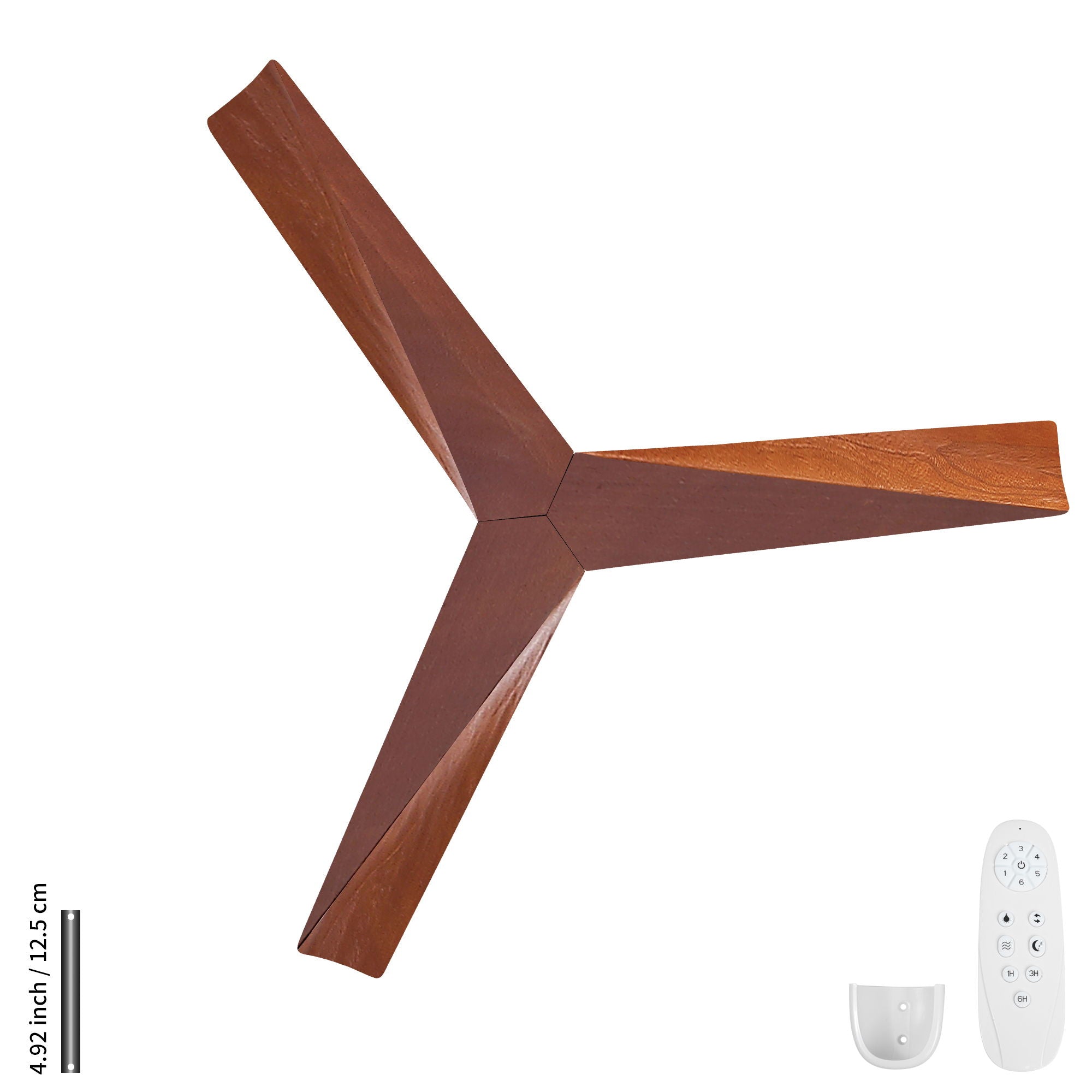 Ceiling Fan Without Light, DC Motor, No Light, Quiet Reversible Ceiling Fan For Living Room - Black