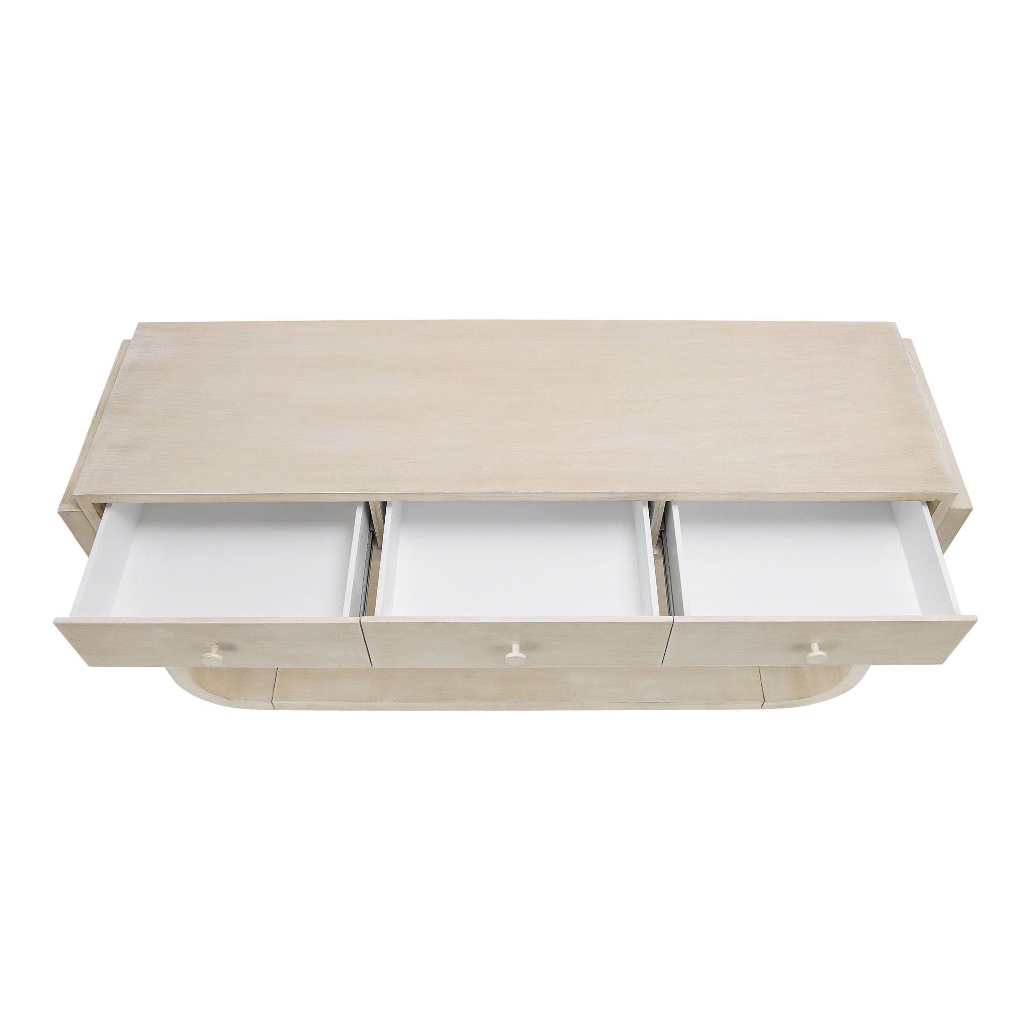Console Table With 3 Drawers, Display Shelf