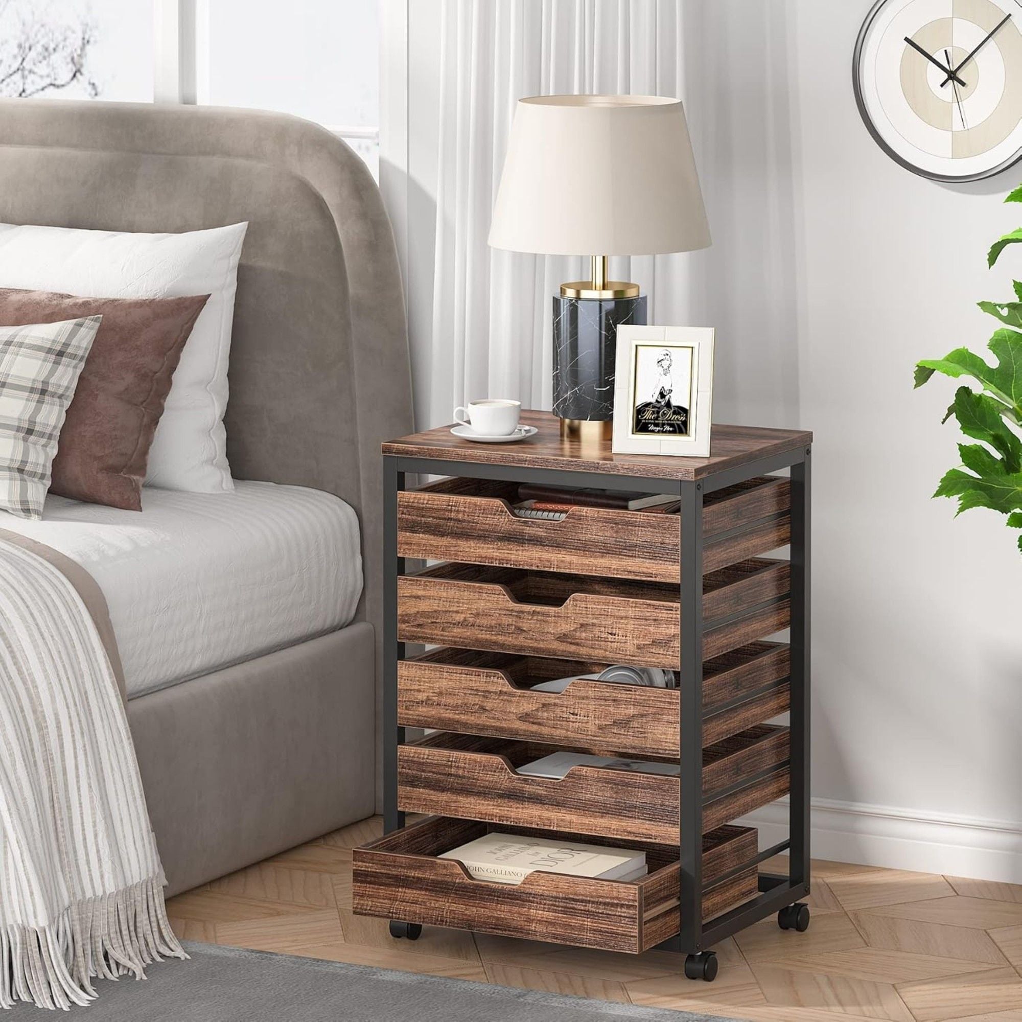Storage Chest With Wheels, Mobile Drawer Unit