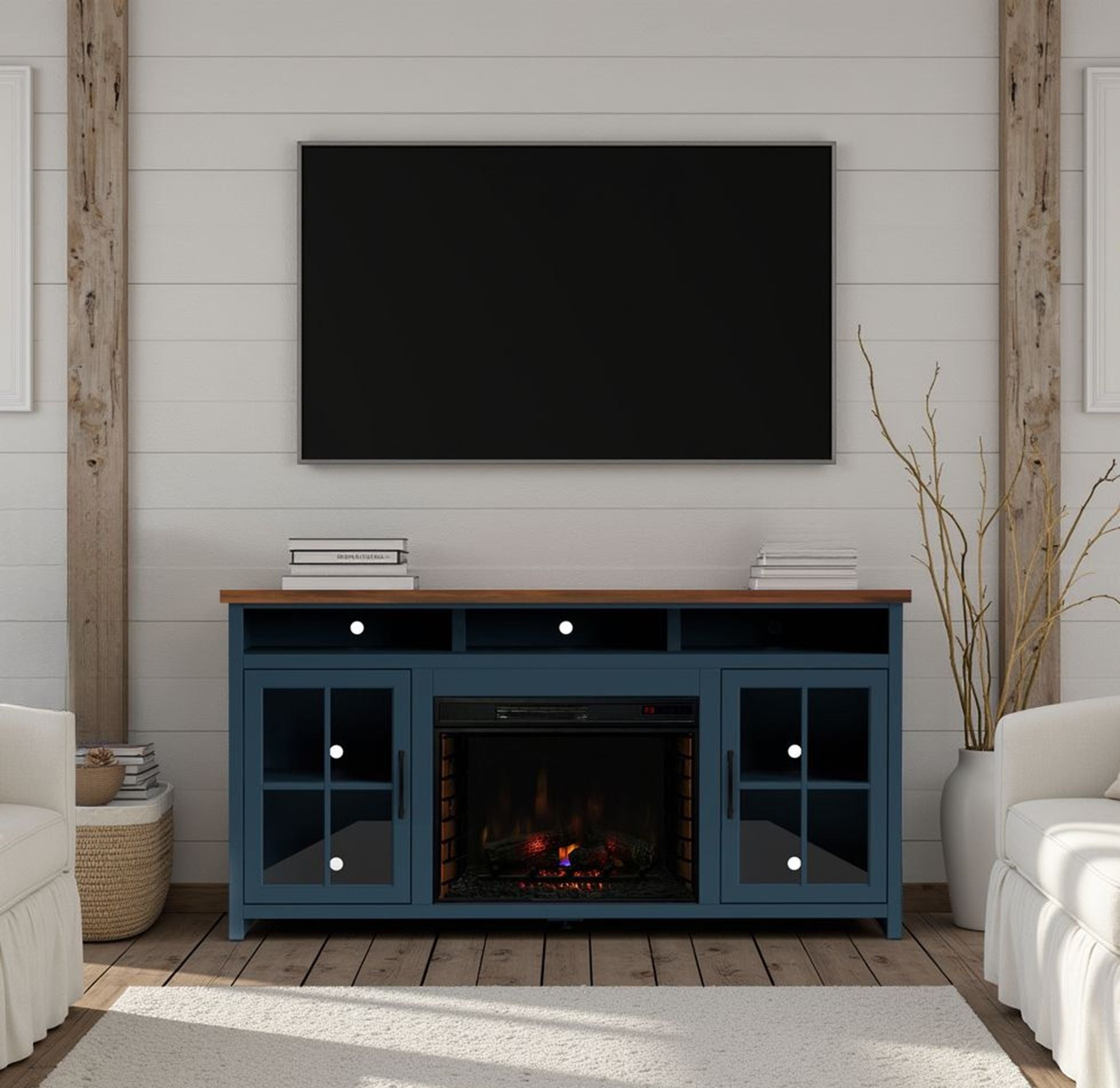 Nantucket - Fireplace TV Stand Console