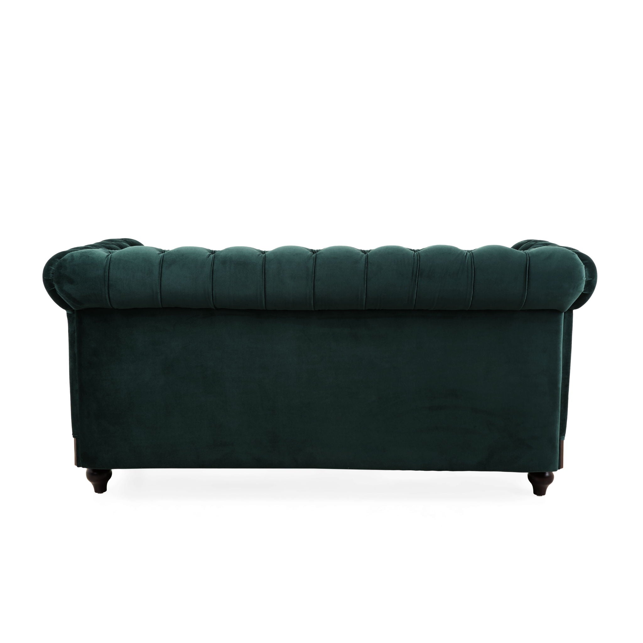 Chesterfield Loveseat Sofa, 2 Person Rolled Arm Upholstered Couch