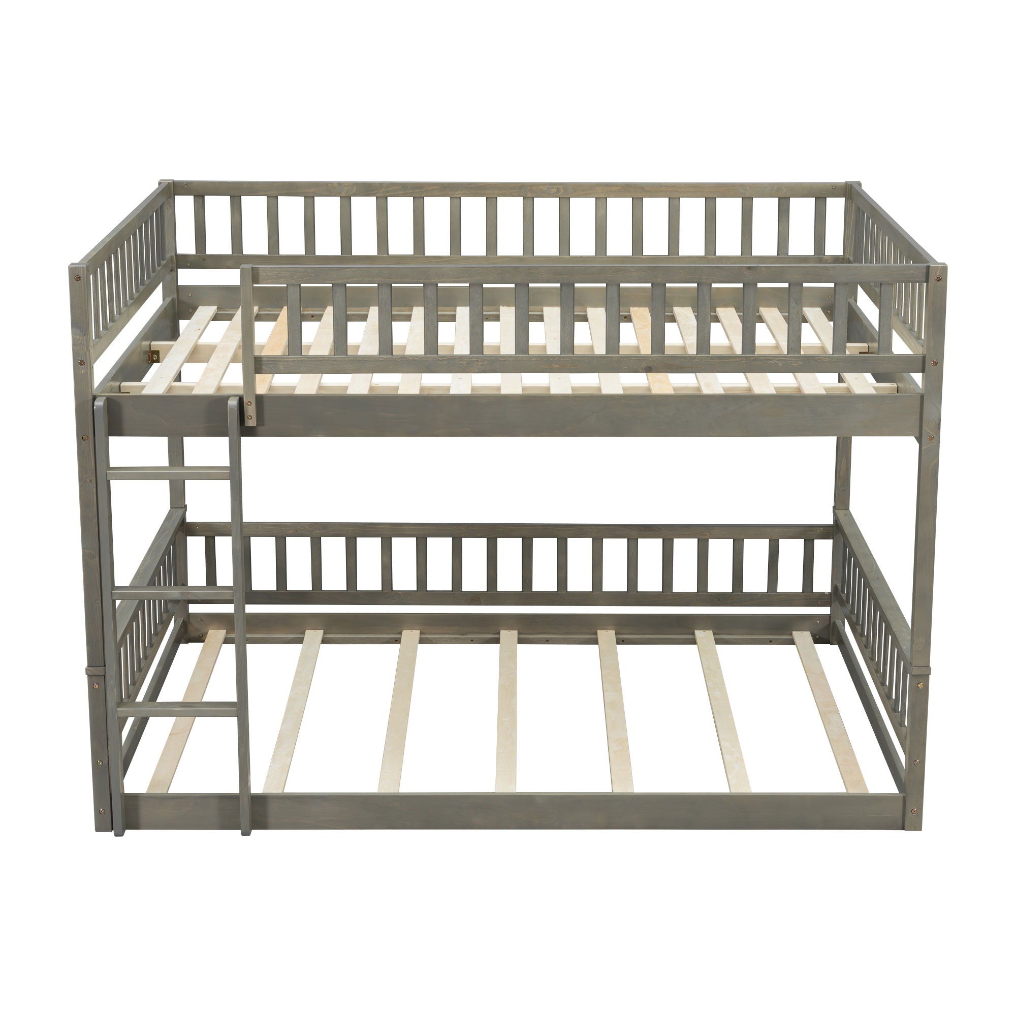 Bunk Bed With Ladder And Guardrails