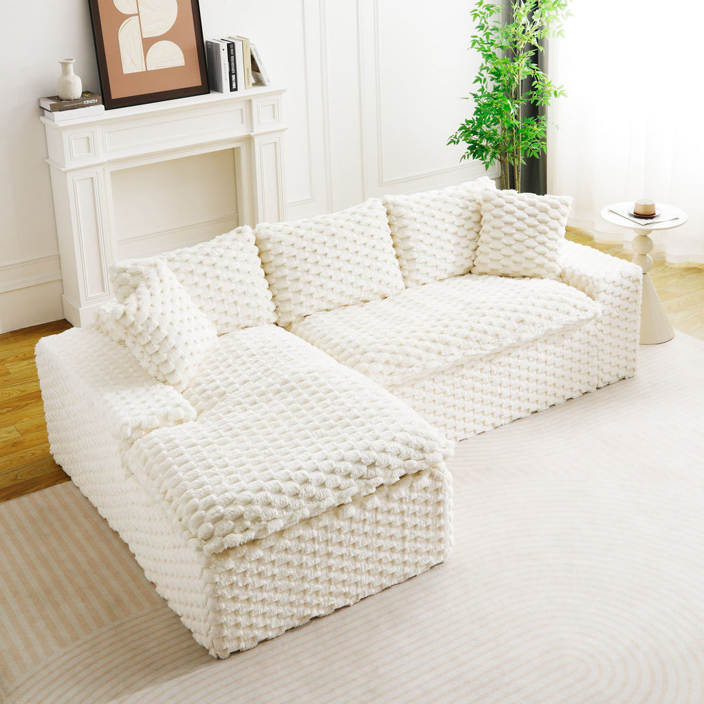 Modular Sofa, Convertible Twin Seat With Chaise Lounge