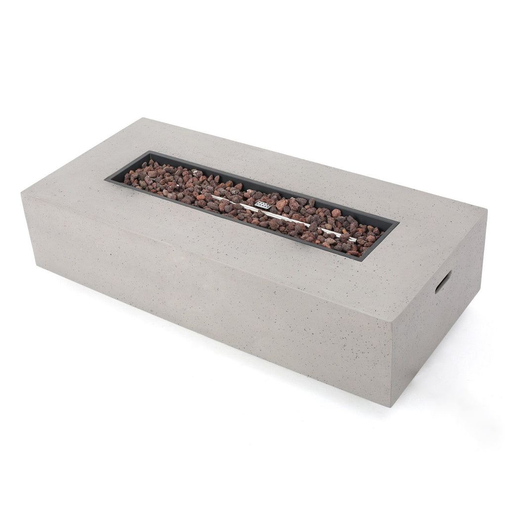 Modern Rectangle Fire Table 50, 000 Btu