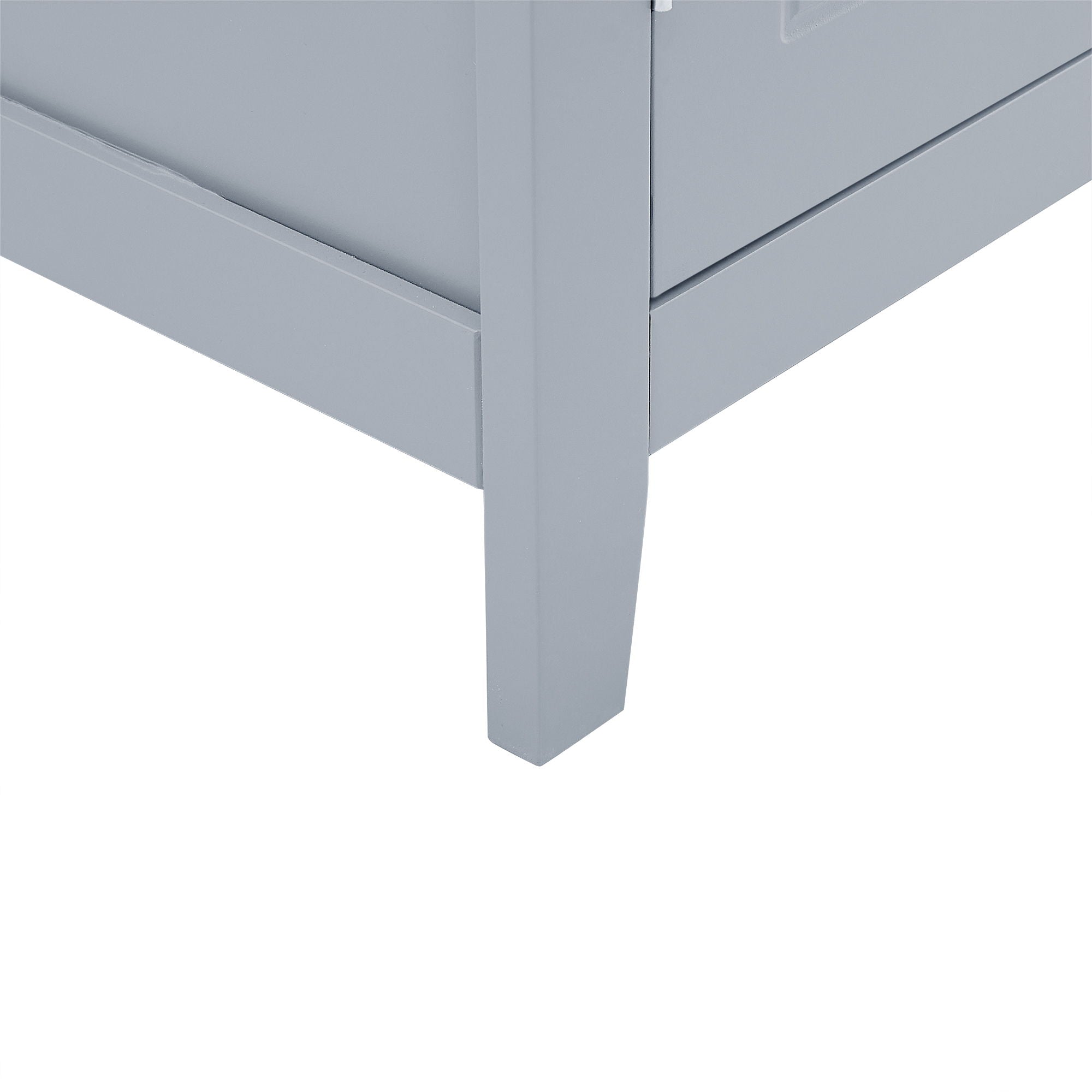 Elegant Bathroom Floor Storage Cabinet With 4 Doors, Adjustable Shelves