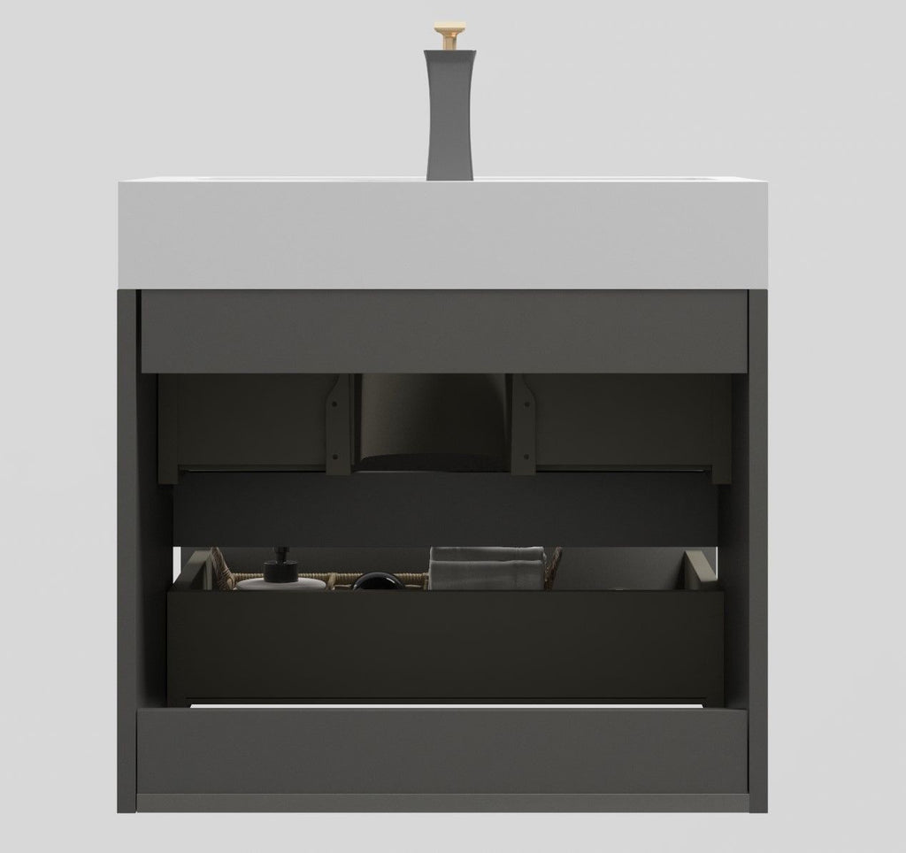 Alice - Bathroom Vanity With Sink, Wall Mounted, Floating