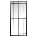 Harvik - Window Pane Wall Mirror With Linear Trim - Black