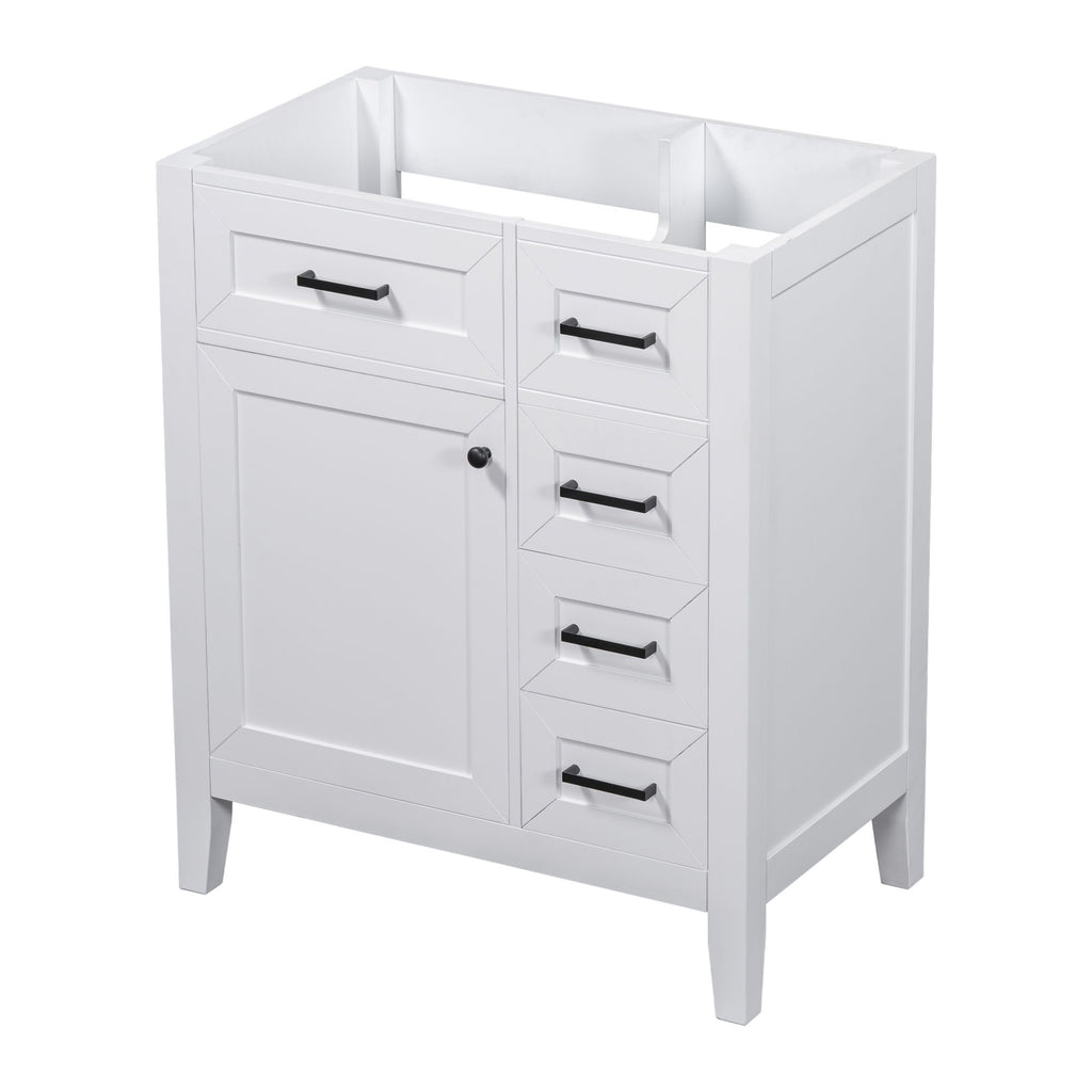 Modern Bathroom Vanity Base Only With Drawers, Freestanding Design