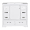 Modern Bathroom Vanity With Sink, 6 Drawers, Adjustable Shelf