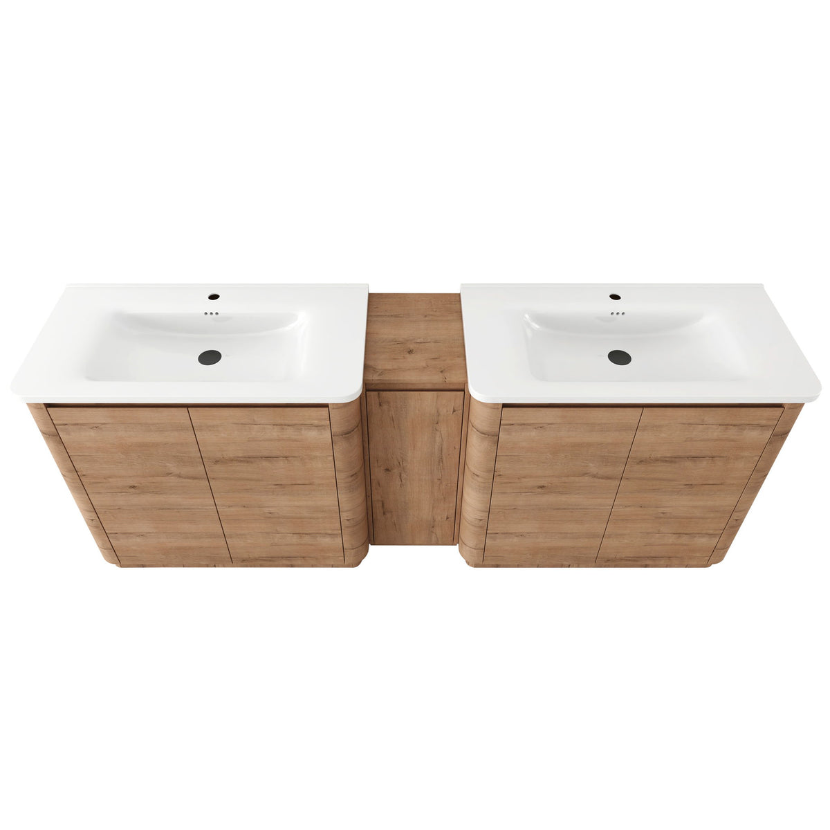 Soft Close Door Freestanding Bathroom Vanity With Sink, 1 Small Storage Cabinet