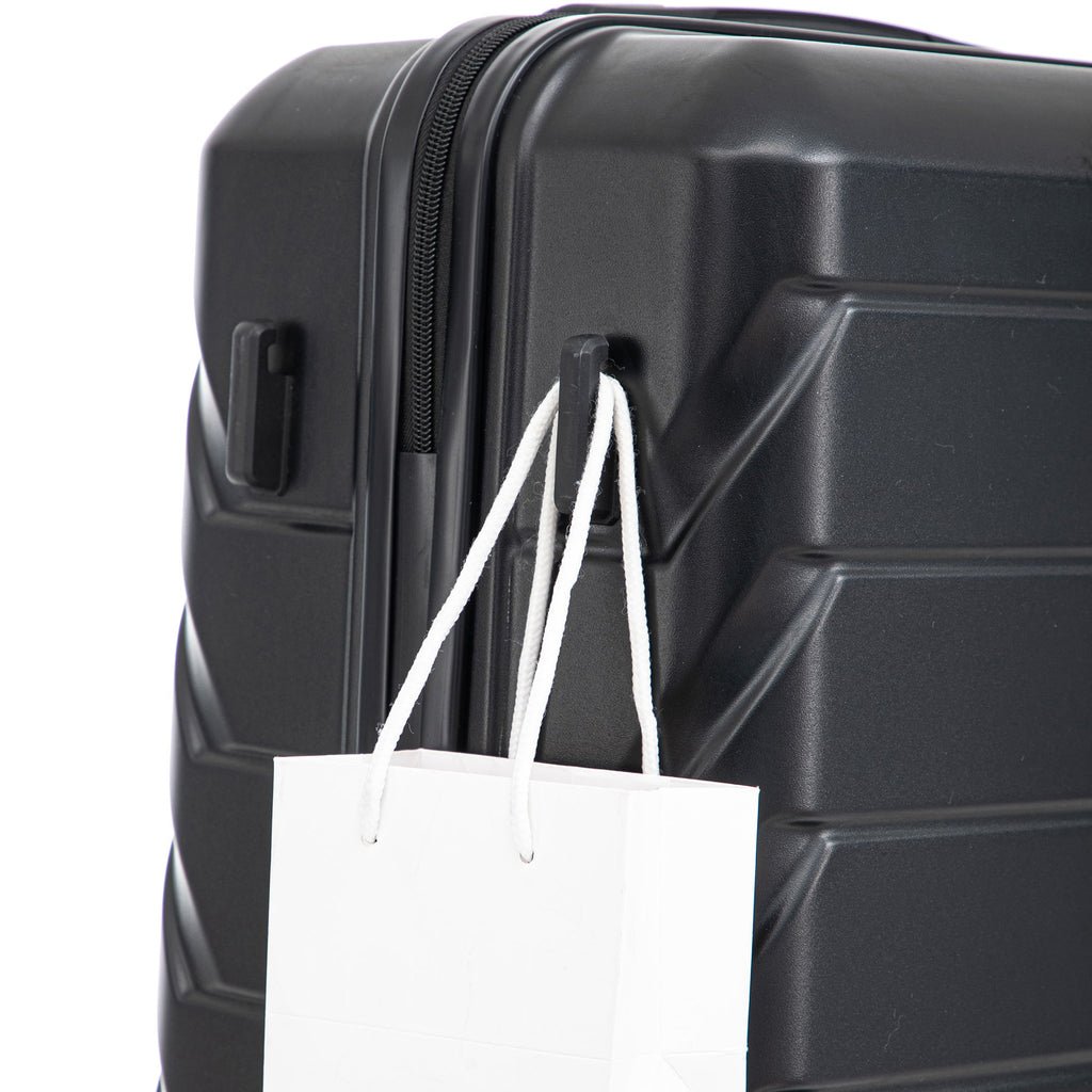 Hard Shell Luggage With Scratch Resistant Surface, 4 Wheels, Combination Lock & Side Hooks
