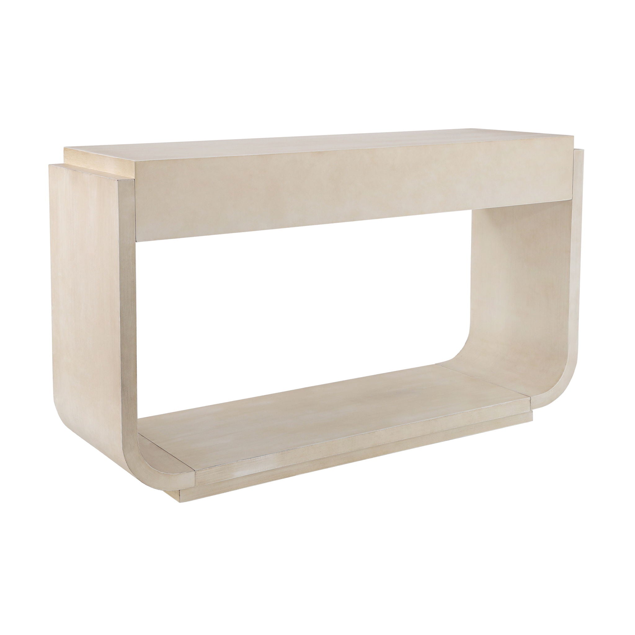 Console Table With 3 Drawers, Display Shelf