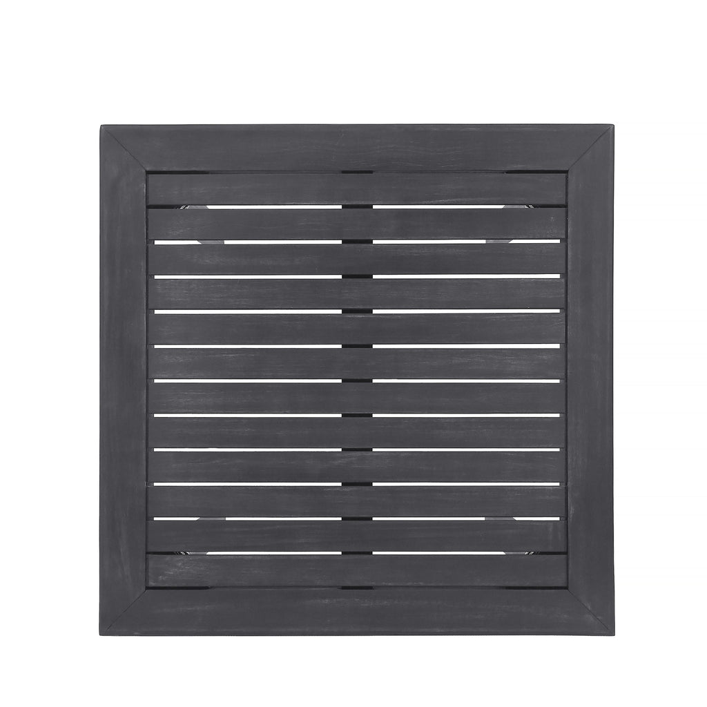 Outdoor Minimalist Acacia Wood Square Bar Table