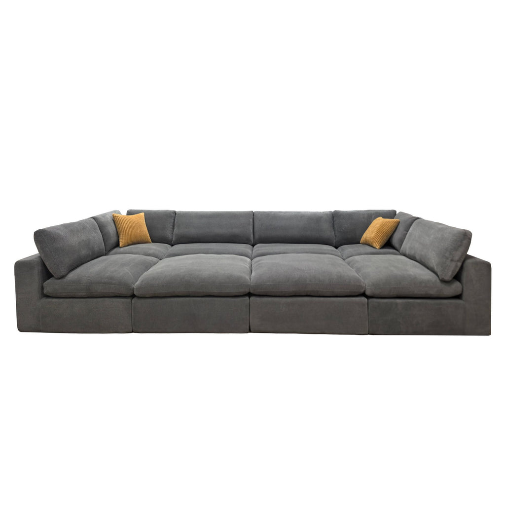 Custom Configuration Modular Sectional & Toss Pillows