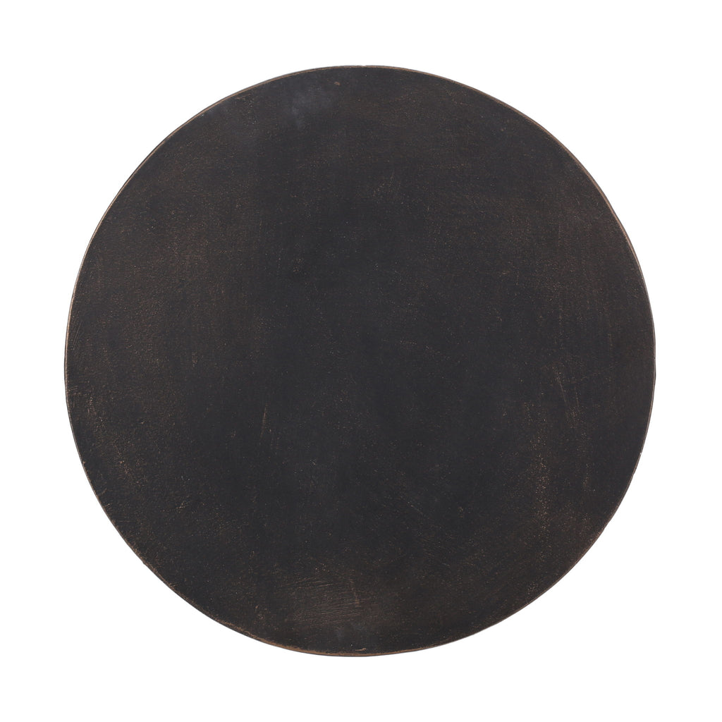 Outdoor End Table With Cutout Handle - Copper
