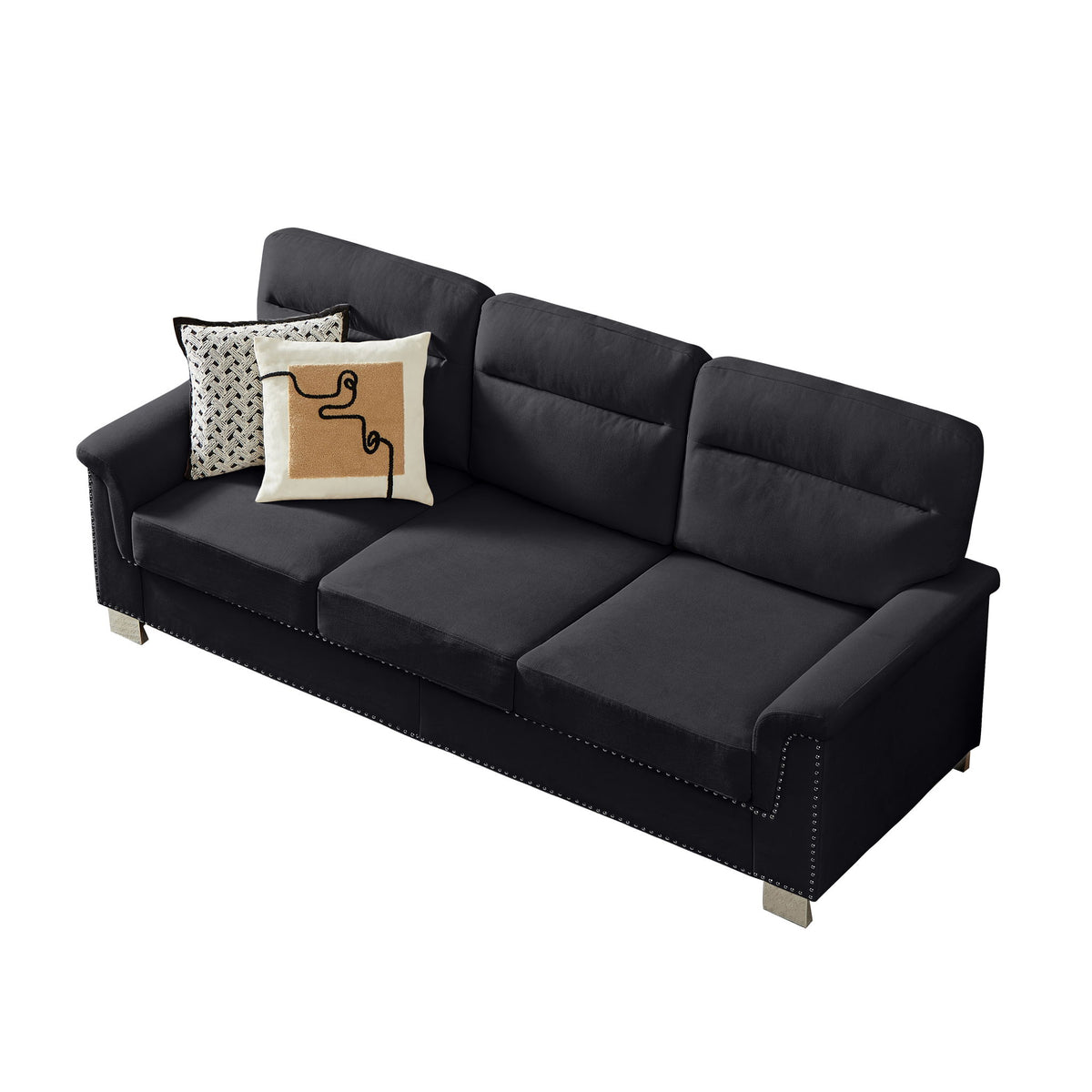 3 Seater Elegant Stationary Sofa