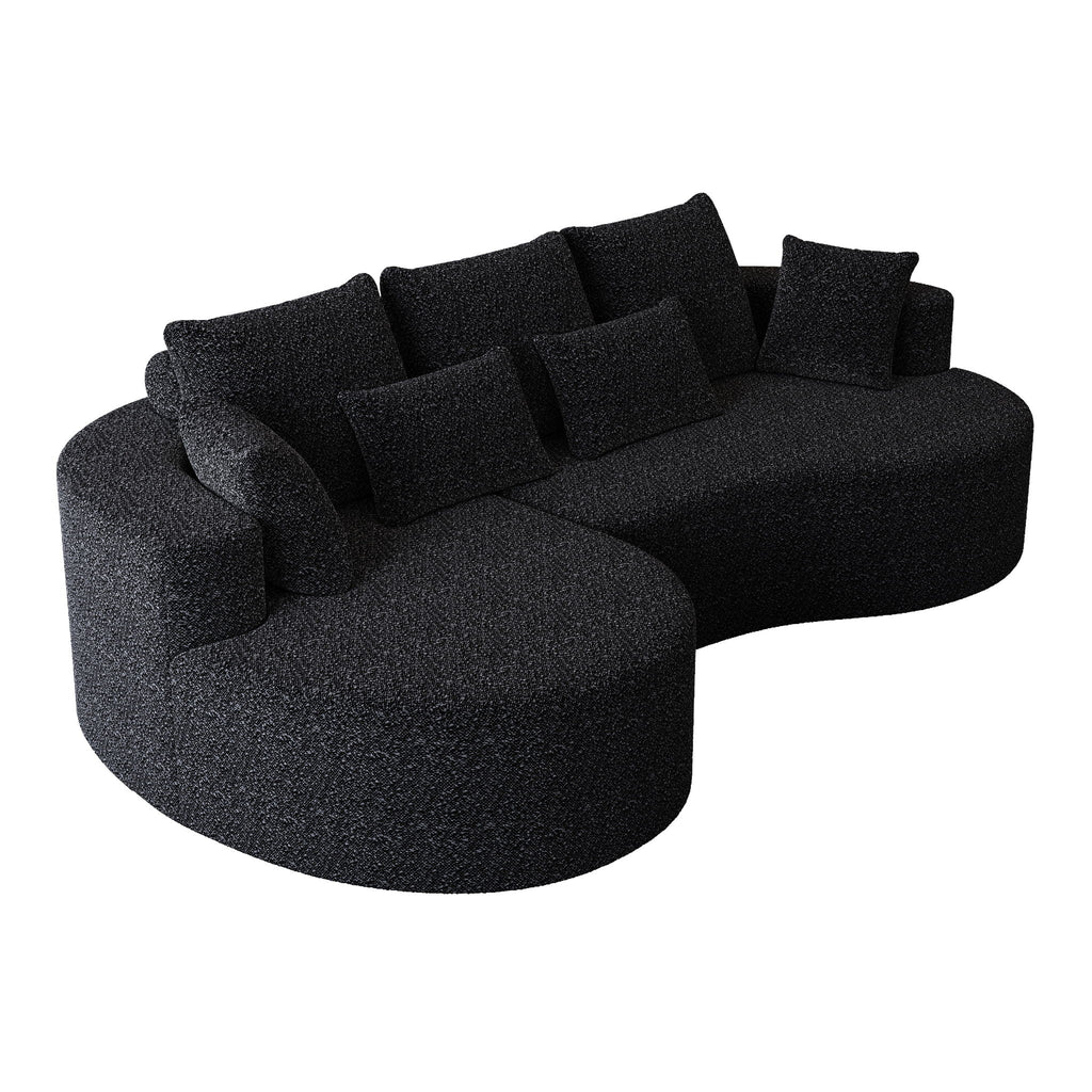 Curved Oversized Sectional Sofa With Extra Deep Seat