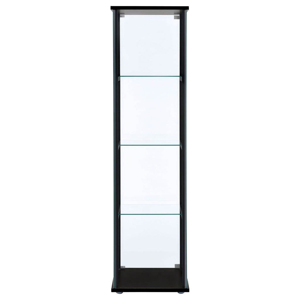 Serena - 4 Shelf Curio Cabinet - Black