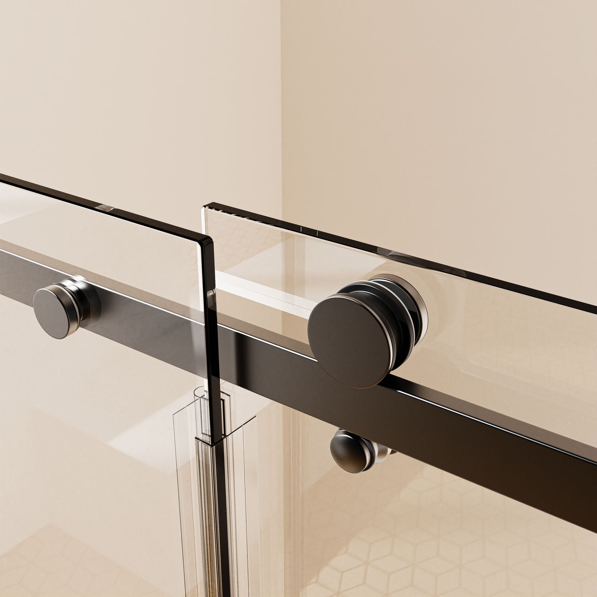 Frameless Single Sliding Shower Door, Sgcc Tempered Glass, Reversible