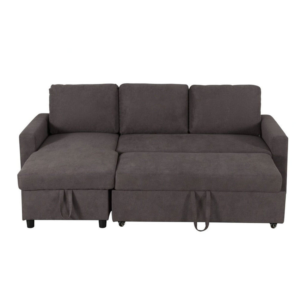 L - Shaped Convertible Sofa Bed With Storage Chaise