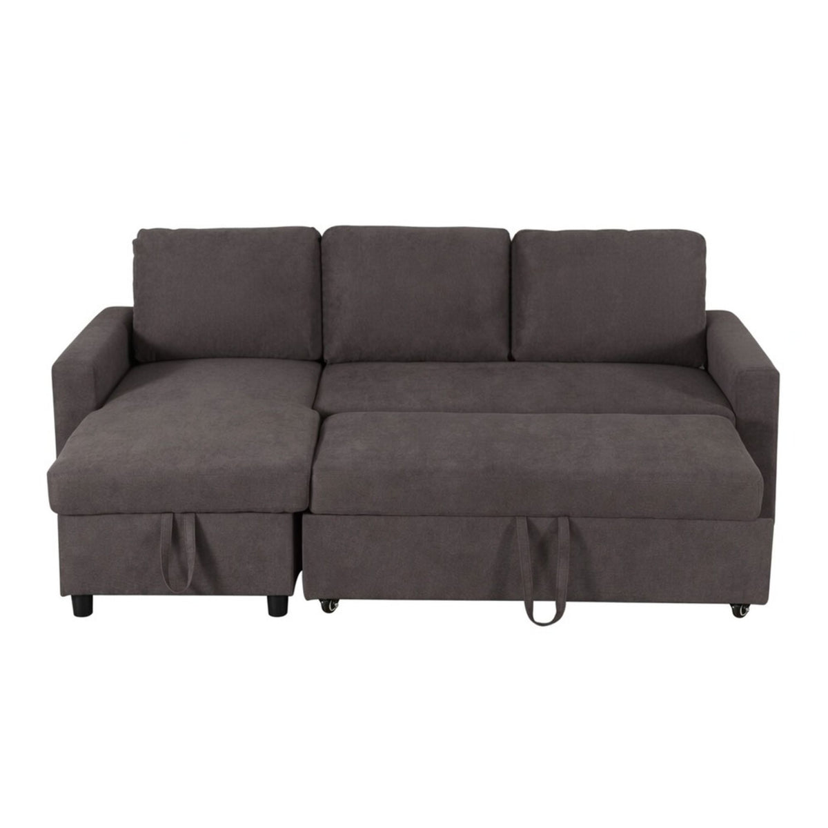 L - Shaped Convertible Sofa Bed With Storage Chaise