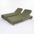 Outdoor Chaise Lounge & Wheels, 5 Position Adjustable Backrest