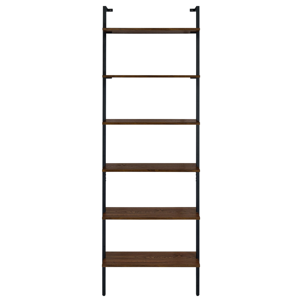 Christy - Owens - 6 Shelf Wall Bookshelf - Walnut