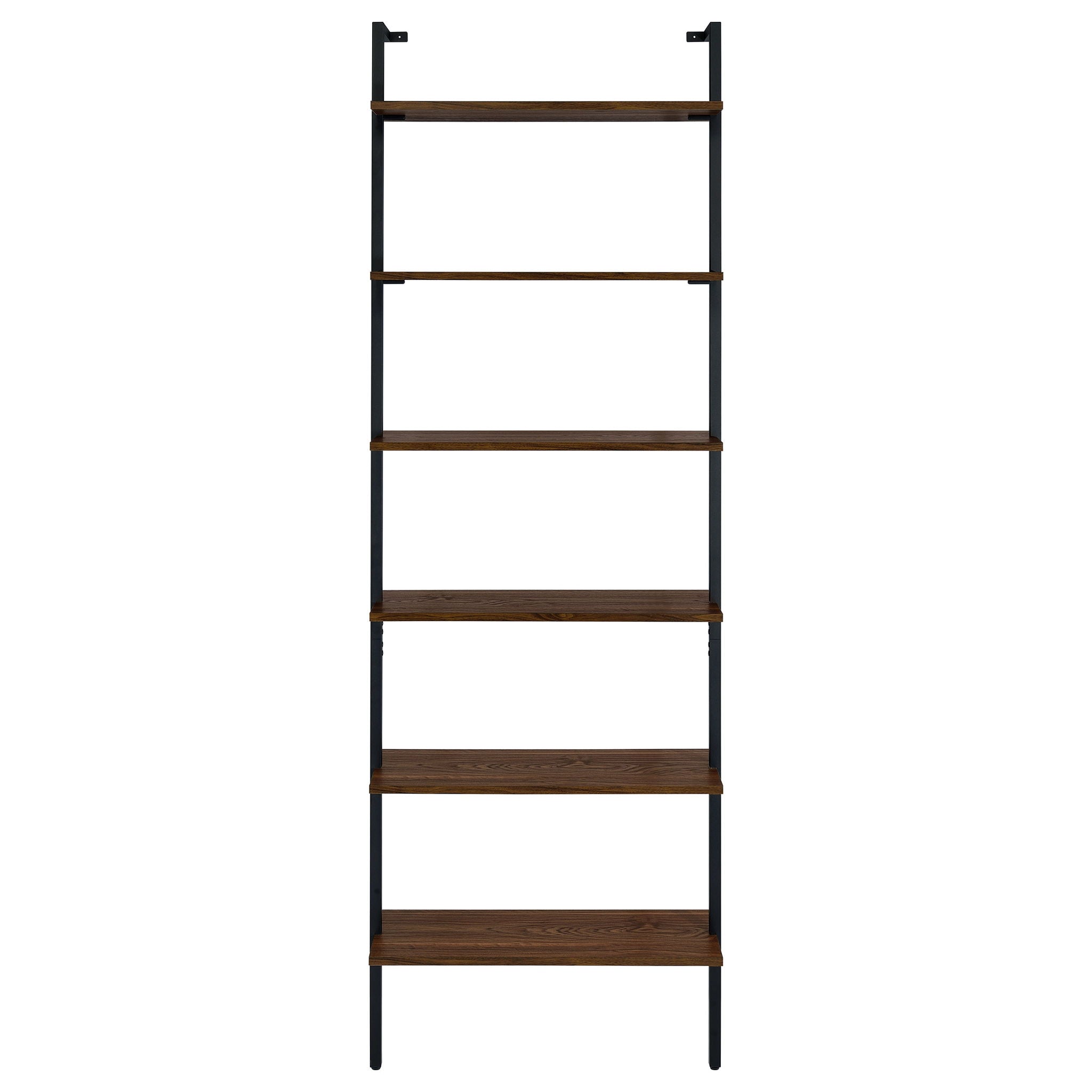 Christy - Owens - 6 Shelf Wall Bookshelf - Walnut
