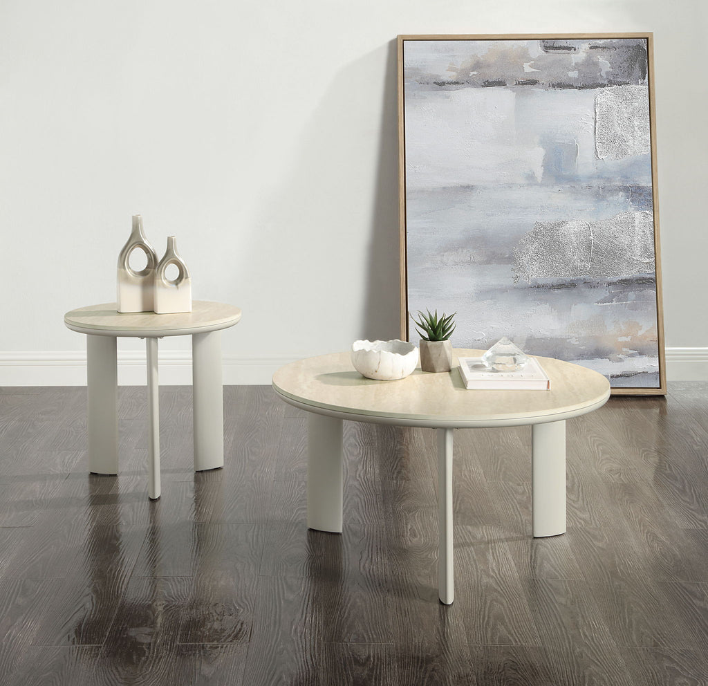 Ingram - Ceramic Top Coffee Table - Light Gray