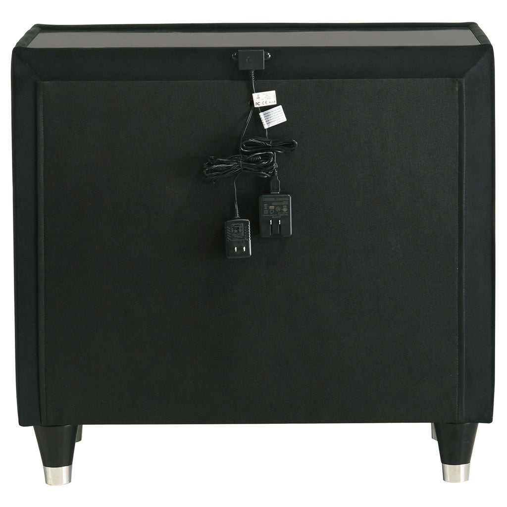Mika - 2 Drawer LED Nightstand With USB