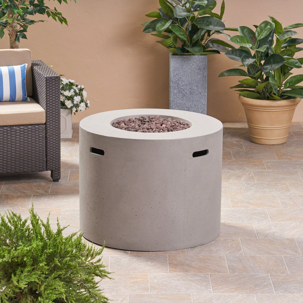 Round Iron Fire Pit With 40, 000 Btu