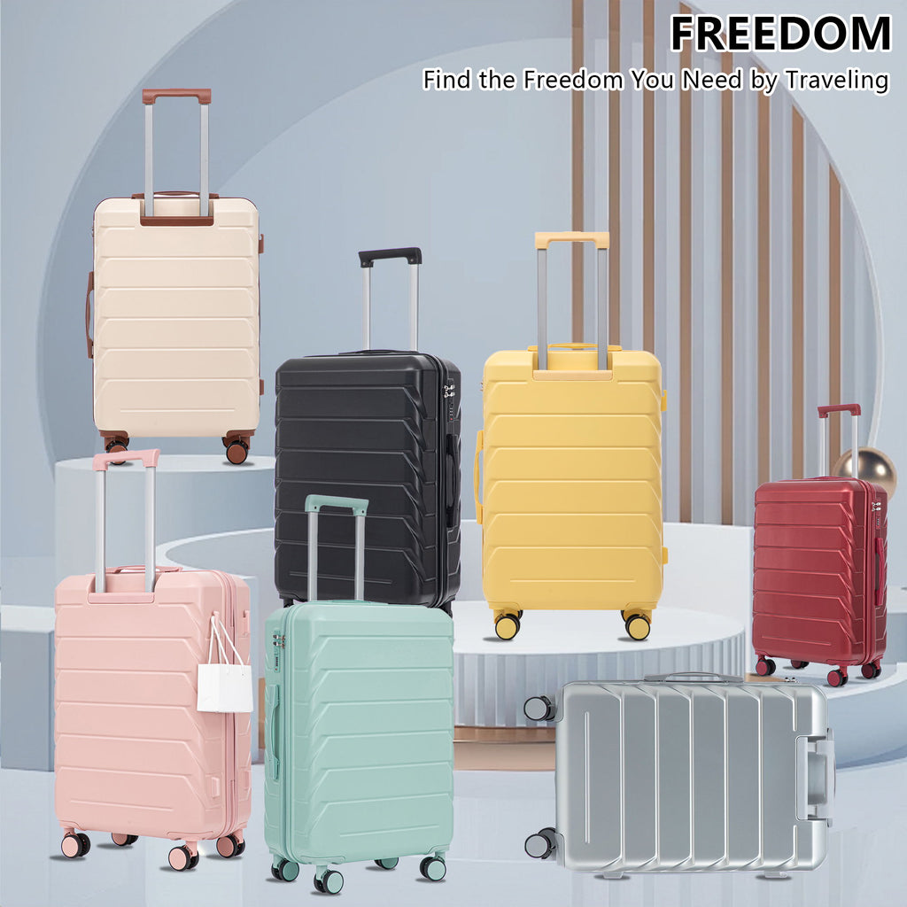 3 Pieces Set 20" / 24" / 28" Spinner Wheel Luggage With Combination Lock