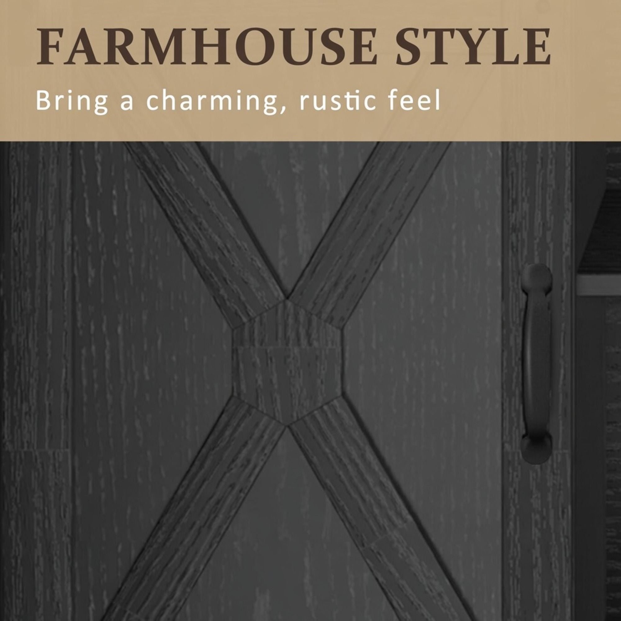 Farmhouse TV Stand With Sliding Barn Doors & Adjustable Storage